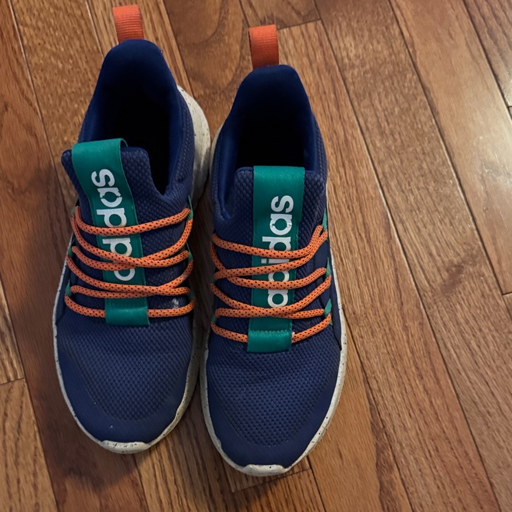 Adidas Kids Blue and Orange Sneakers